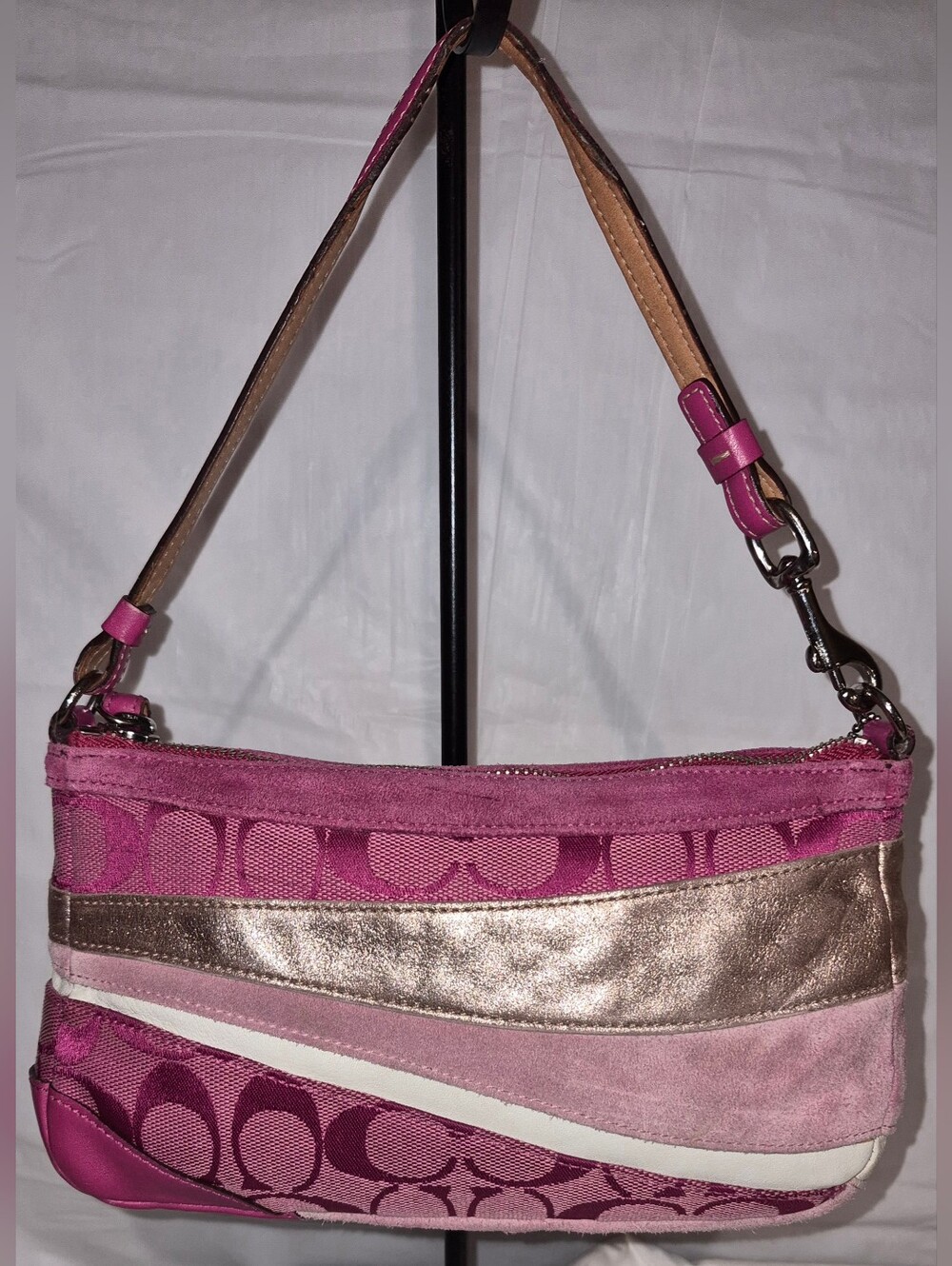 Rare 2004 Coach Wave Patchwork Mini Demi Shoulder Bag - Picture 14 of 16